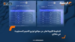 الحكومة الليبية تعلن عن مواقع توزيع اللحوم المستوردة في بنغازي