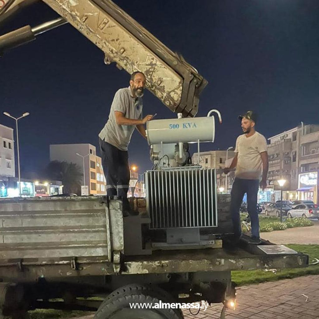 Extra 202 شركة الكهرباء: أعمال دعم فني لمحطة انتيفة بطريق زناتة الجديدة