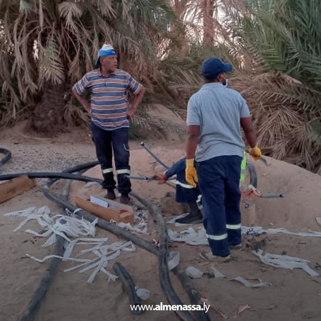 SSSSS شركة الكهرباء: العمل على إعادة التيار الكهربائي إلى مرزق