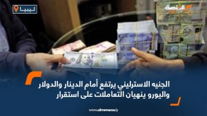 الجنيه الإسترليني يرتفع أمام الدينار والدولار واليورو ينهيان التعاملات على استقرار