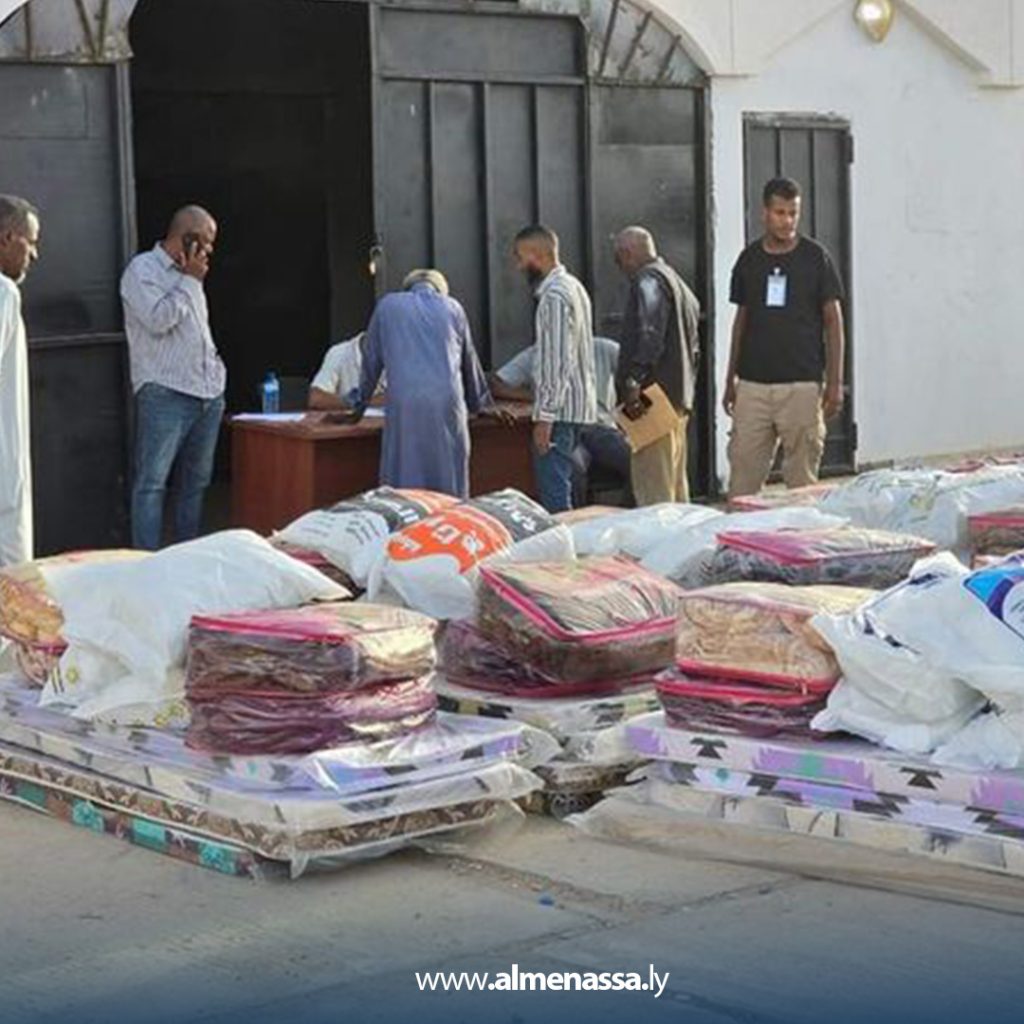 Extra5 35 وصول أولى شحنات المساعدات لمناطق تمسان والمنصورة والزاقوبة بوادي الشاطئ