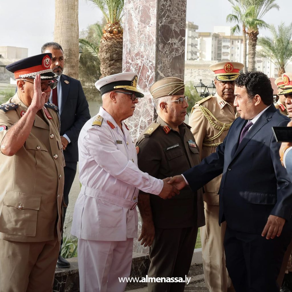 01 17 المنفي يستقبل رئيس الاتحاد الافريقي الرئيس الموريتاني محمد الغزاوي