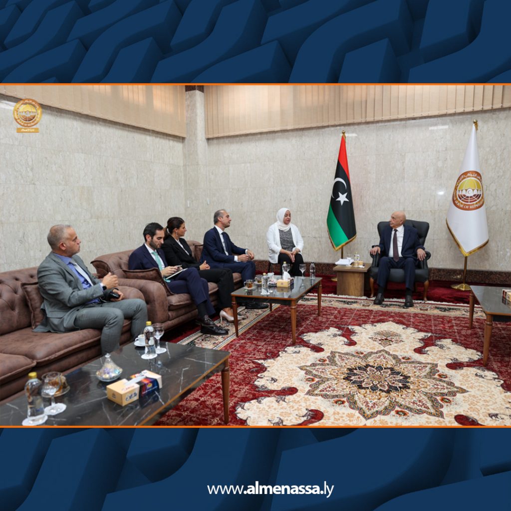 Extra 418 عقيلة صالح يبحث مع السفير الإيطالي الأوضاع السياسية في ليبيا وسبل إنهاء الأزمة