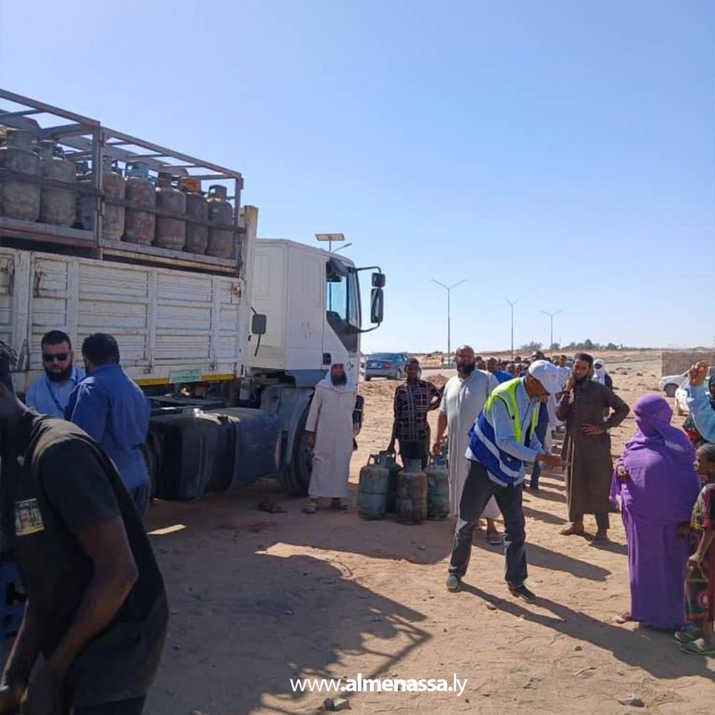 Extra2 281 شركة البريقة: شحنة غاز جديدة تصل مدينة سبها