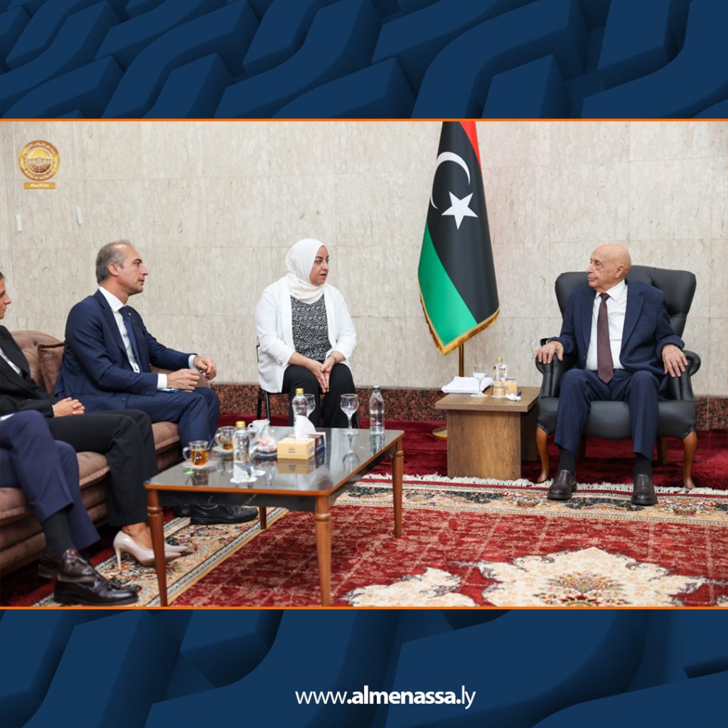 Extra2 376 عقيلة صالح يبحث مع السفير الإيطالي الأوضاع السياسية في ليبيا وسبل إنهاء الأزمة
