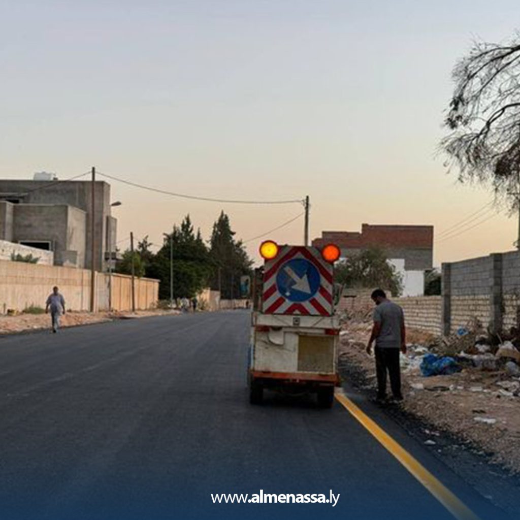 Extra2 50 بلدية أبو سليم: انتهاء المرحلة الأولى من مشروع ترصيف طريق الشريف