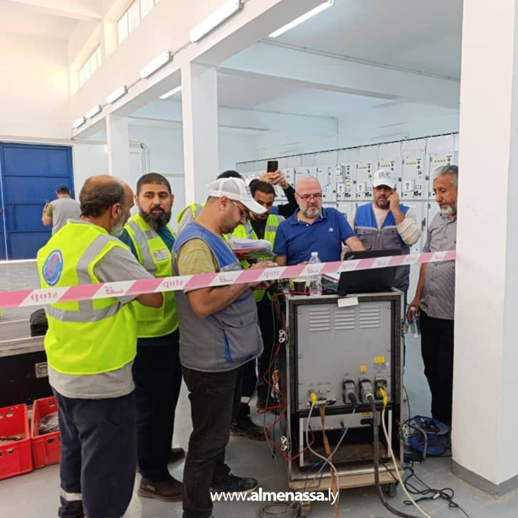 Extra3 113 الشركة العامة للكهرباء تبدأ الاختبارات التشغيلية لمعدات محطة تحويل وسط درنة