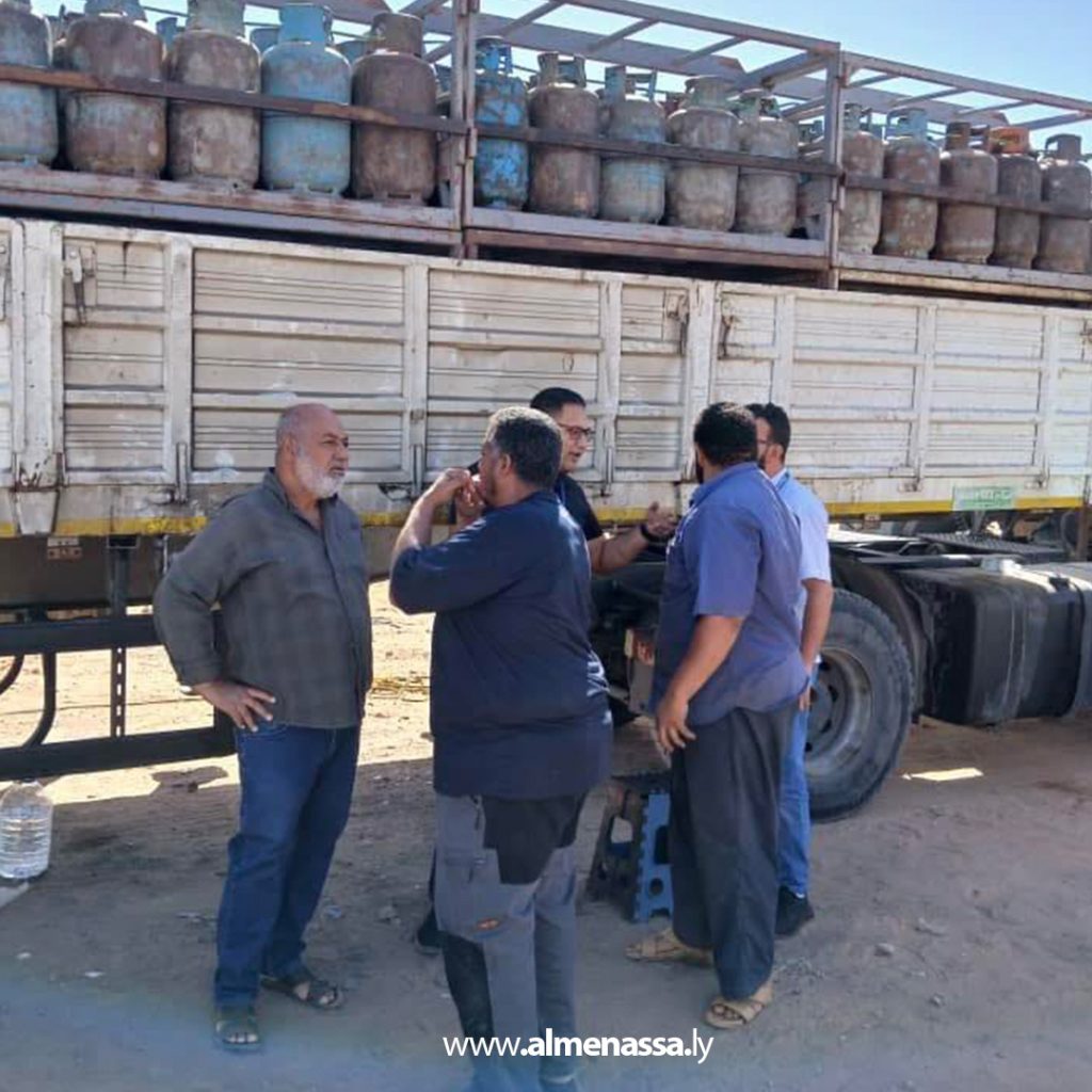 Extra3 199 شركة البريقة: شحنة غاز جديدة تصل مدينة سبها