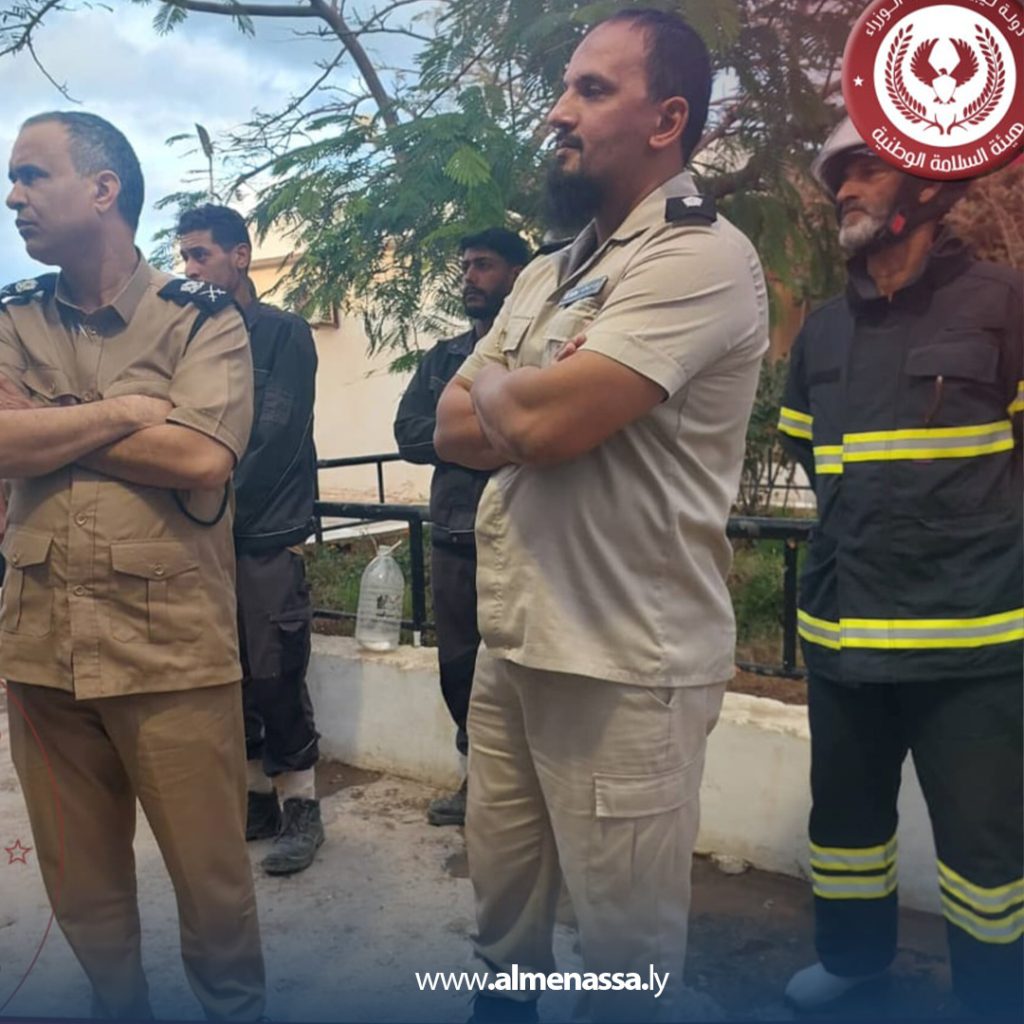Extra3 338 لجنة من هيئة السلامة الوطنية تتابع احتياجات قسم السلامة الوطنية في درنة