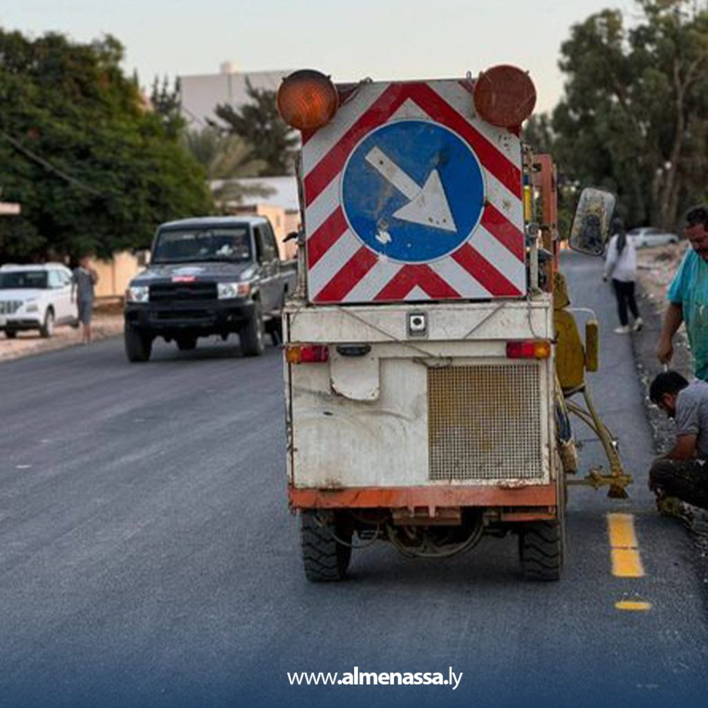 Extra4 28 بلدية أبو سليم: انتهاء المرحلة الأولى من مشروع ترصيف طريق الشريف