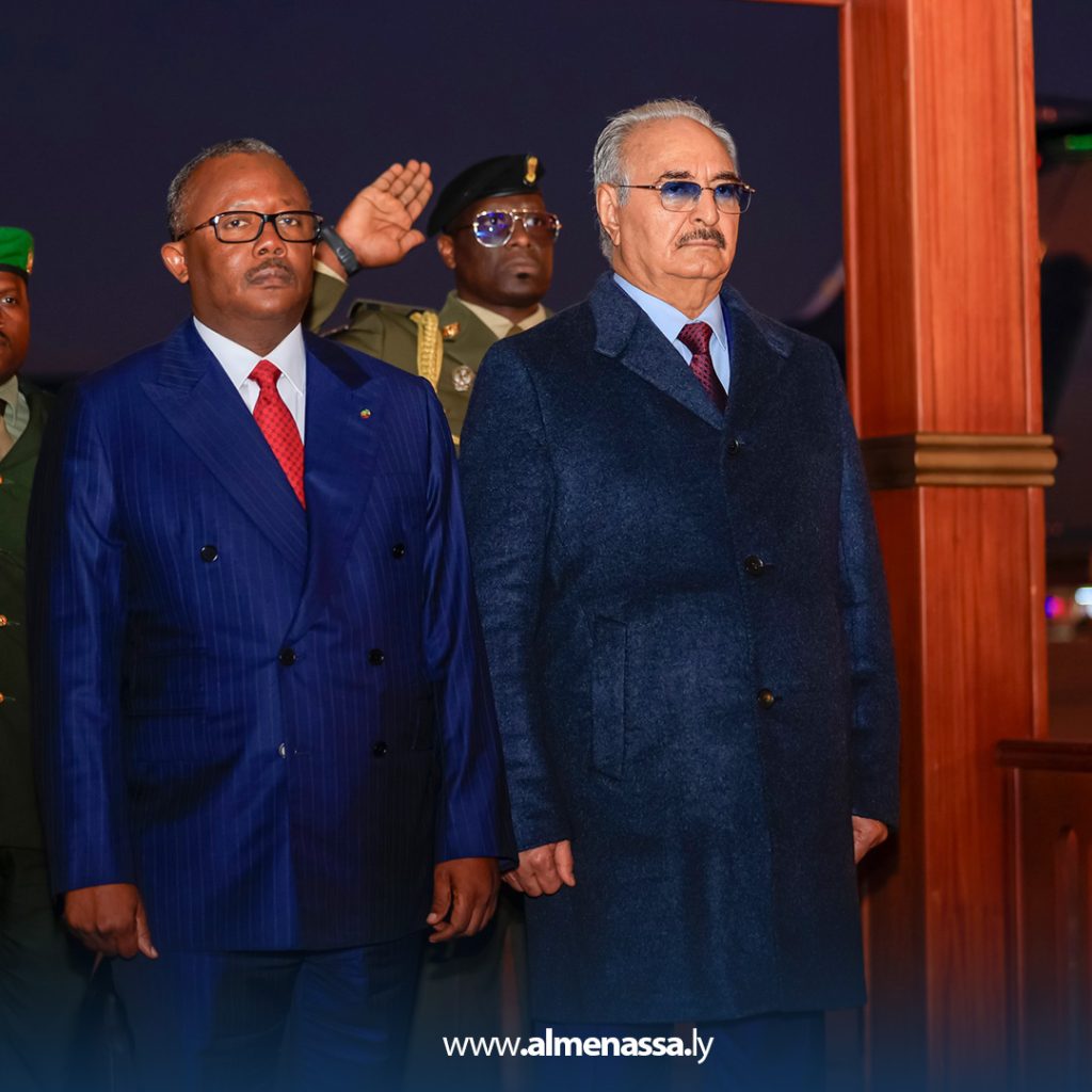 guj القائد العام يستقبل رئيس جمهورية غينيا بيساو في بنغازي لبحث آخر المستجدات الإقليمية والدور الأفريقي في الأزمة الليبية