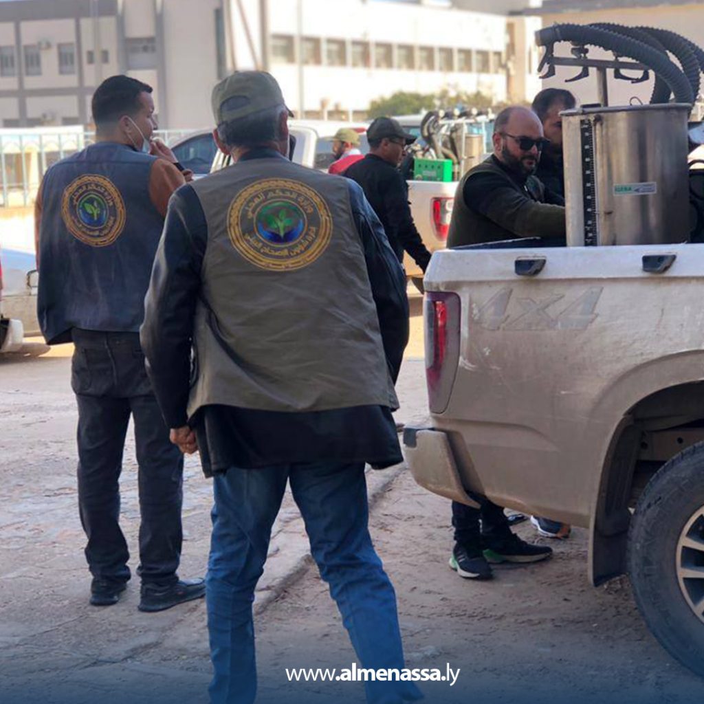 يبلا 1  فريق الإصحاح البيئي يقف على أضرار مستشفى ترهونة وآبار المياه المتضررة جراء السيول