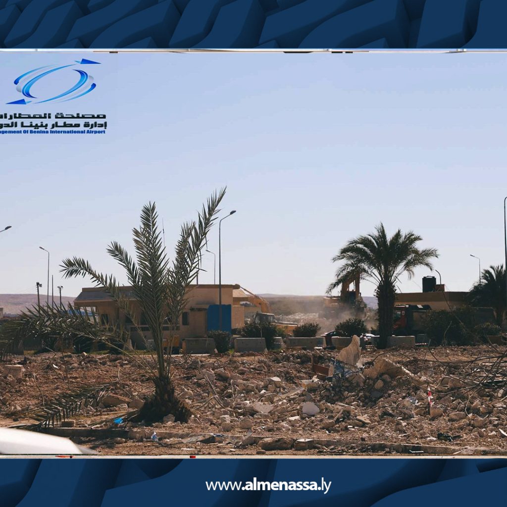 03 22 متابعة تقدم أعمال الإعمار والتطوير في مطار بنينا الدولي