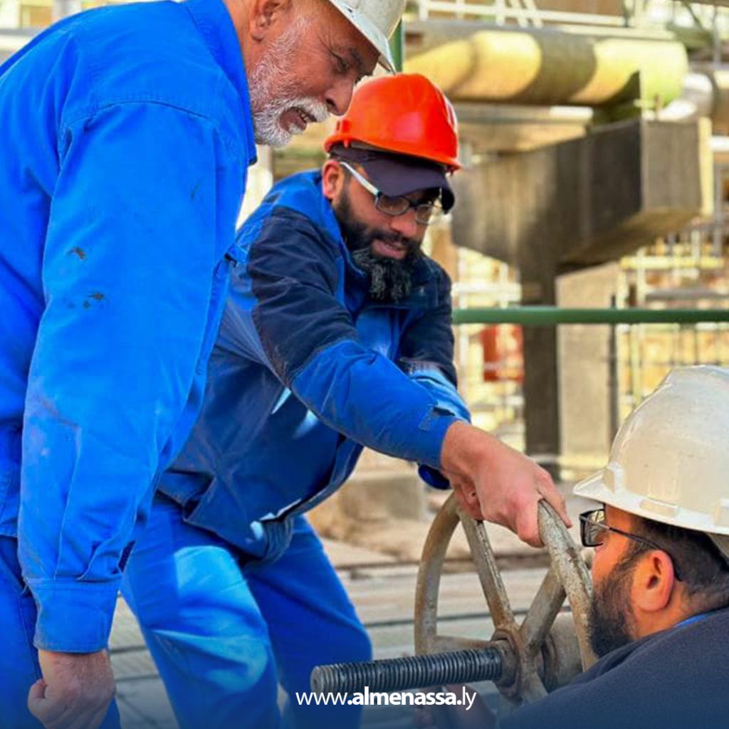 sfgnf الزويتينة تعيد تشغيل برج التبريد الرئيس بمصنع الغاز الطبيعي