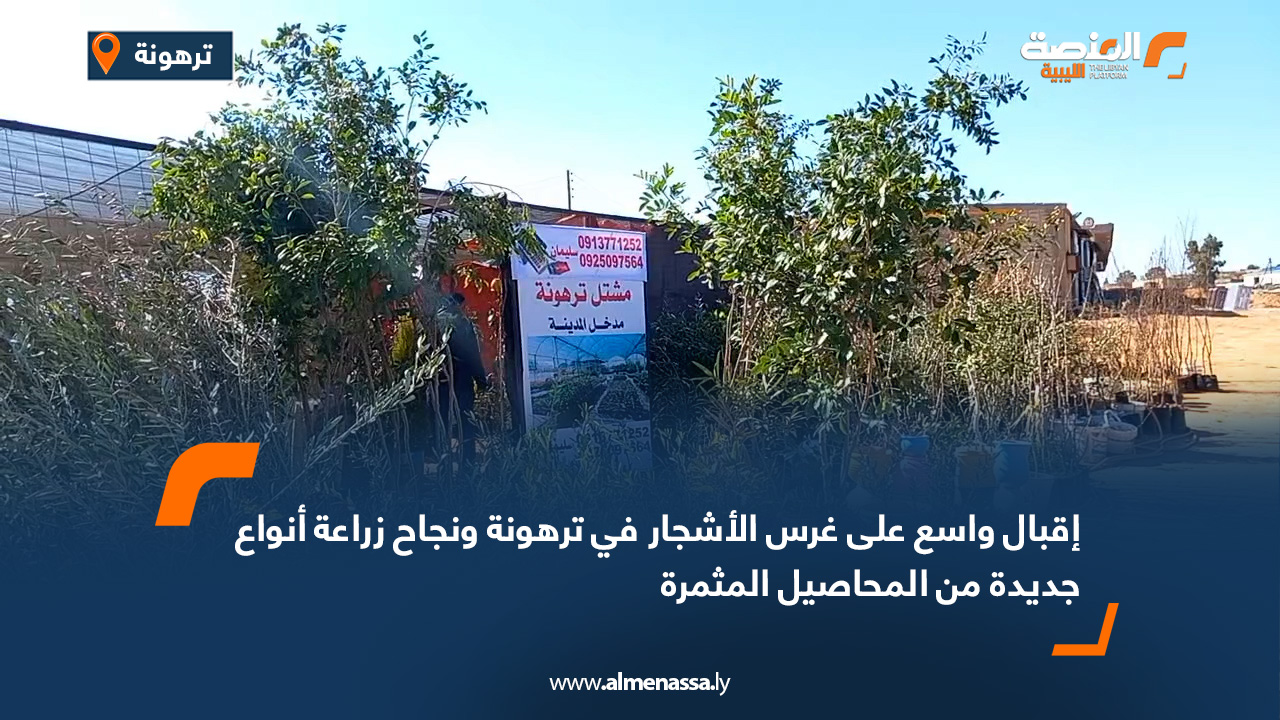 إقبال واسع على غرس الأشجار في ترهونة ونجاح زراعة أنواع جديدة من المحاصيل المثمرة