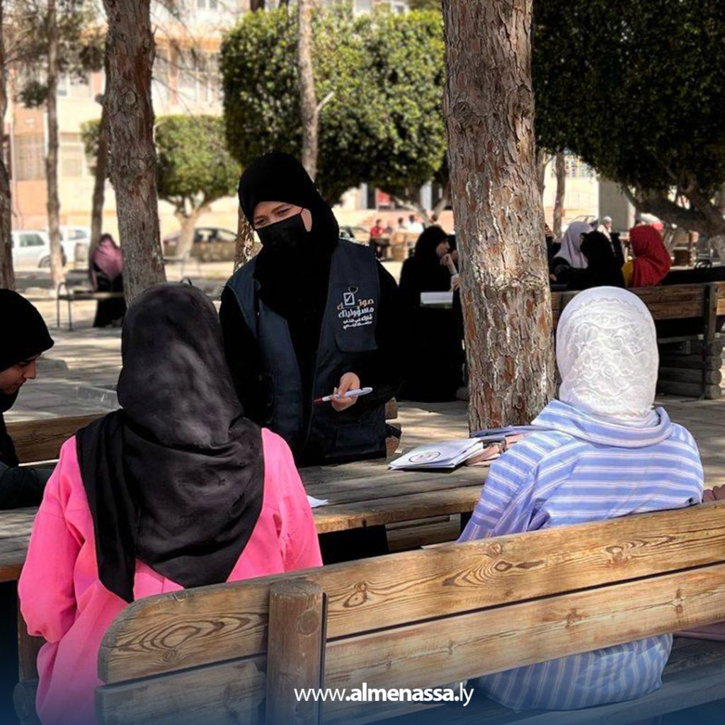 111 وحدة دعم المرأة بالمفوضية وبرلمان الشباب ينظمان حملة توعوية بكلية الهندسة بجامعة طرابلس