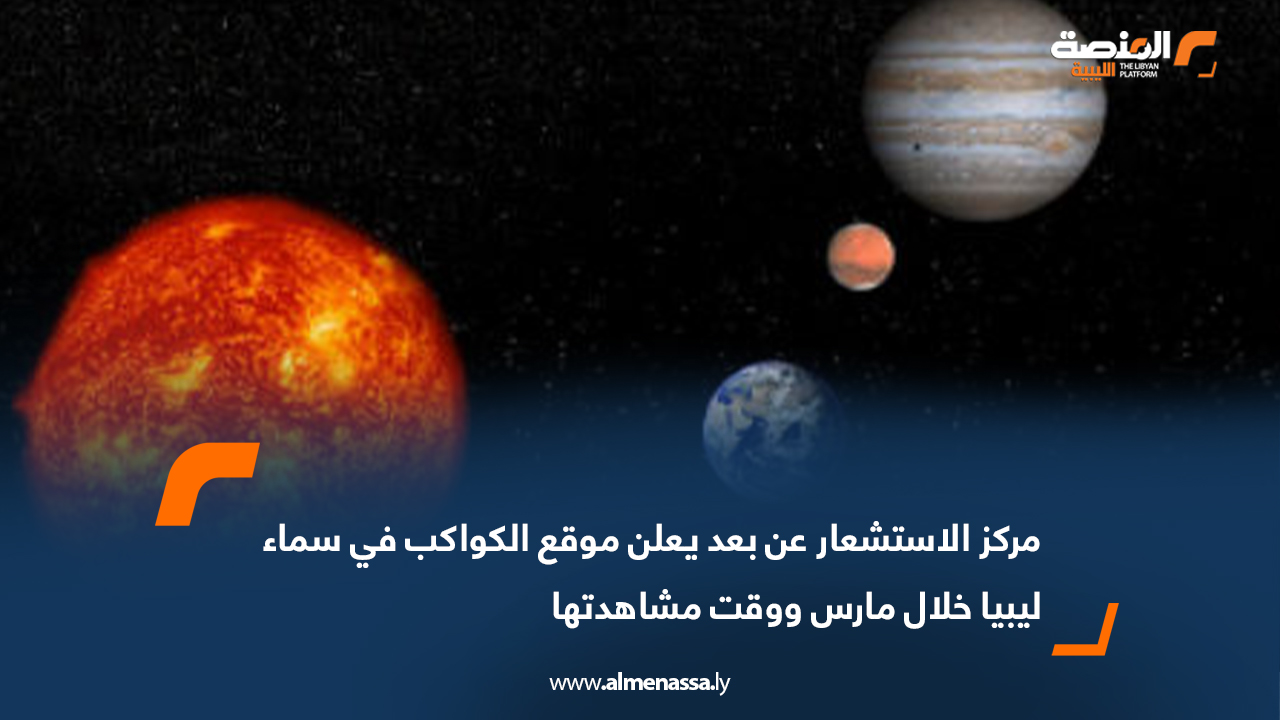 مركز الاستشعار عن بعد يعلن موقع الكواكب في سماء ليبيا خلال مارس ووقت مشاهدتها
