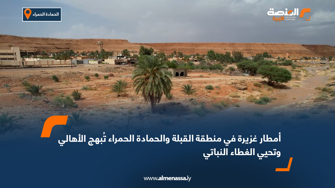 أمطار غزيرة في منطقة القبلة والحمادة الحمراء تُبهج الأهالي وتحيي الغطاء النباتي