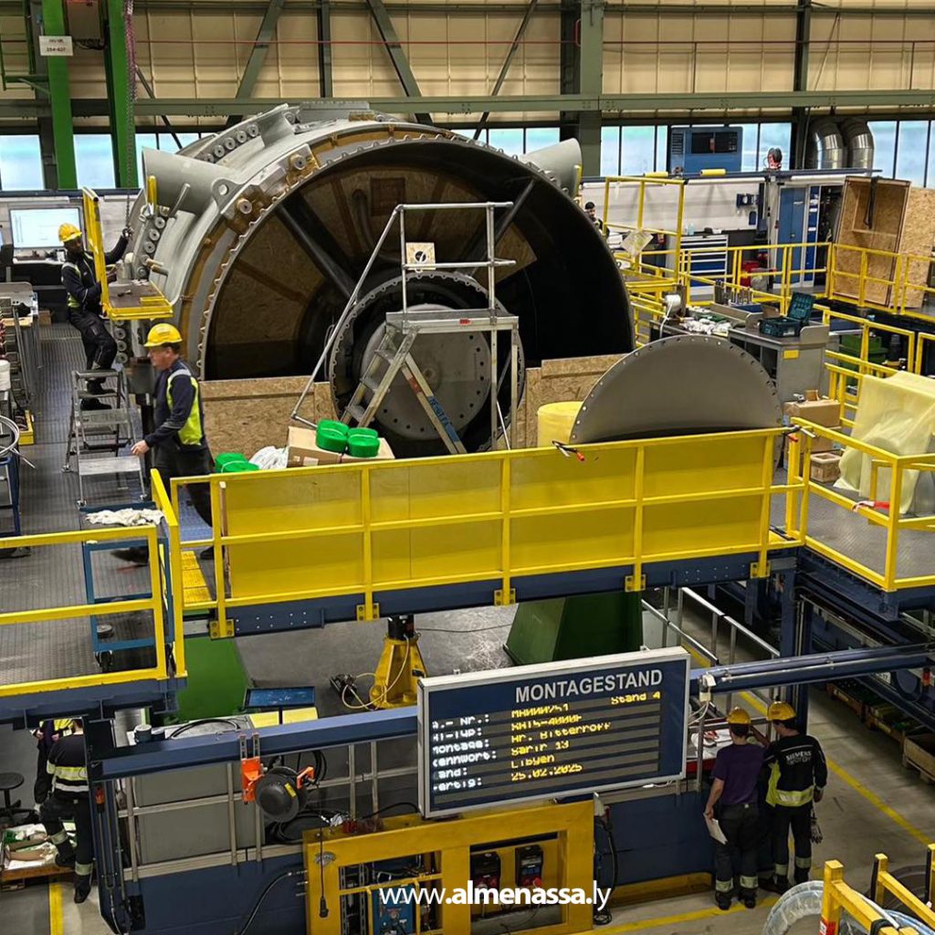 extra1 26 انتهاء أعمال تصنيع وتجميع الوحدة الغازية الثالثة بمحطة كهرباء السرير