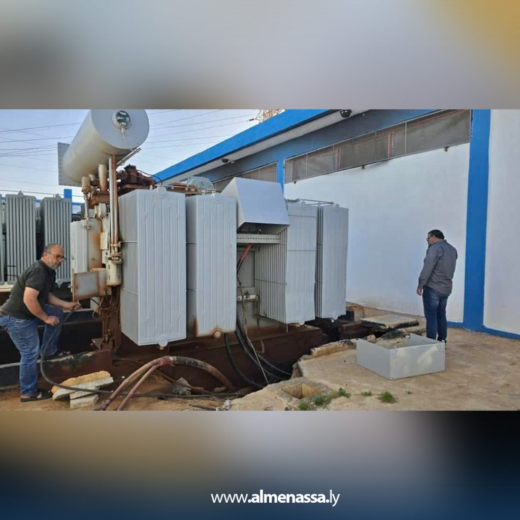 fjm وصول محول كهربائي جديد لدعم محطة سيدي منصور في بنغازي