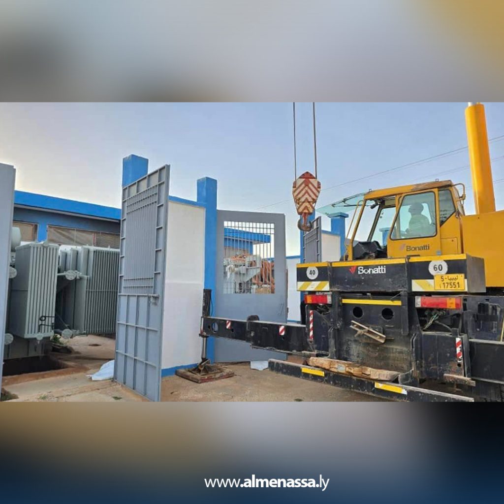 gfhm 1 وصول محول كهربائي جديد لدعم محطة سيدي منصور في بنغازي