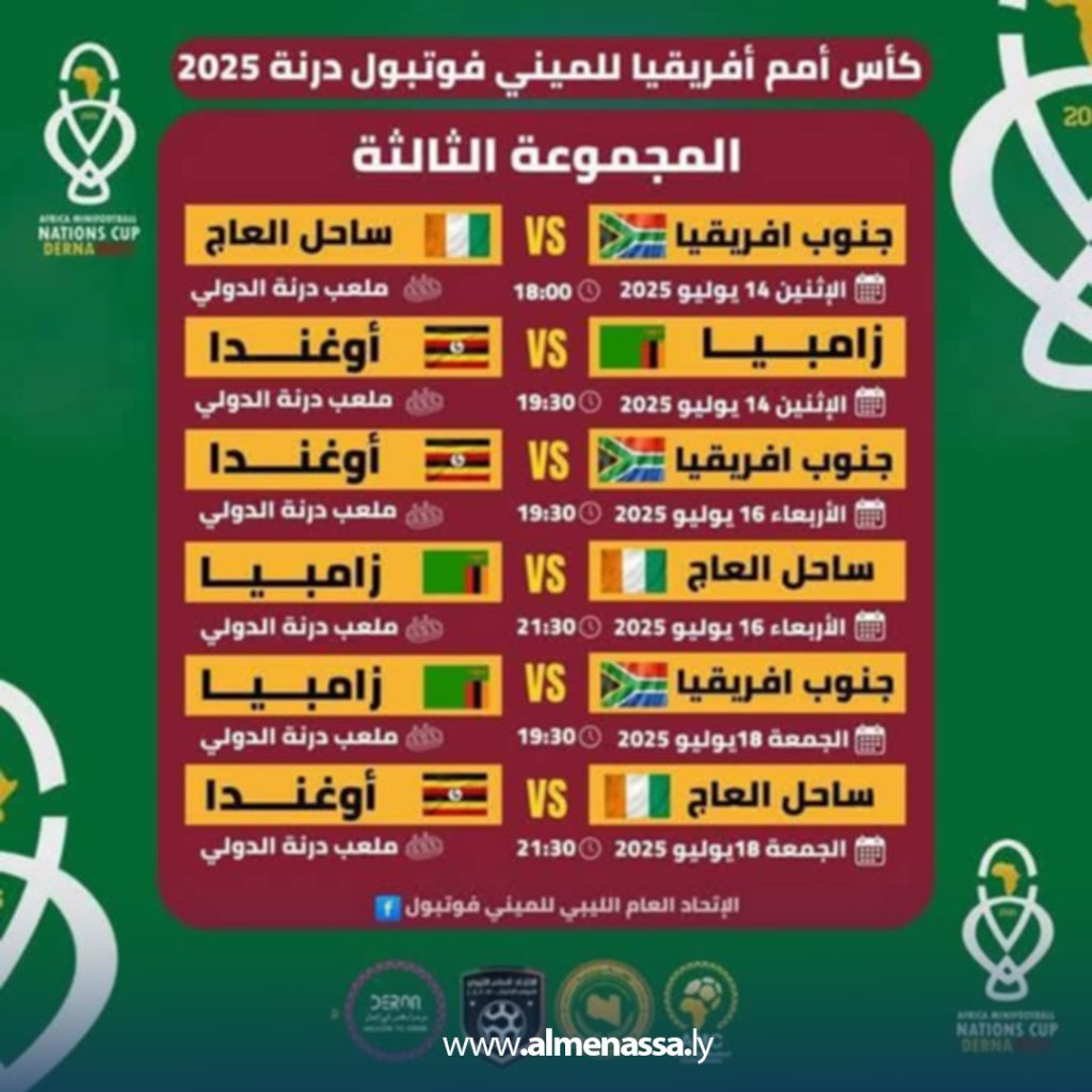image 12 African Mini-Football Confederation unveils schedule for 2025 Africa Nations Cup in Libya 
