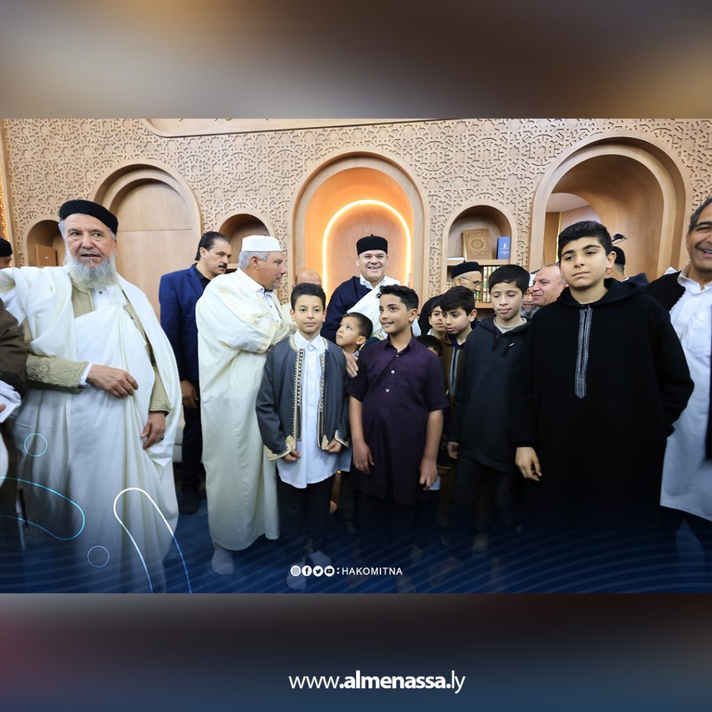 يبلى 1 رئيس حكومة الوحدة يفتتح مسجد القلم ومدرسته القرآنية في مصراتة