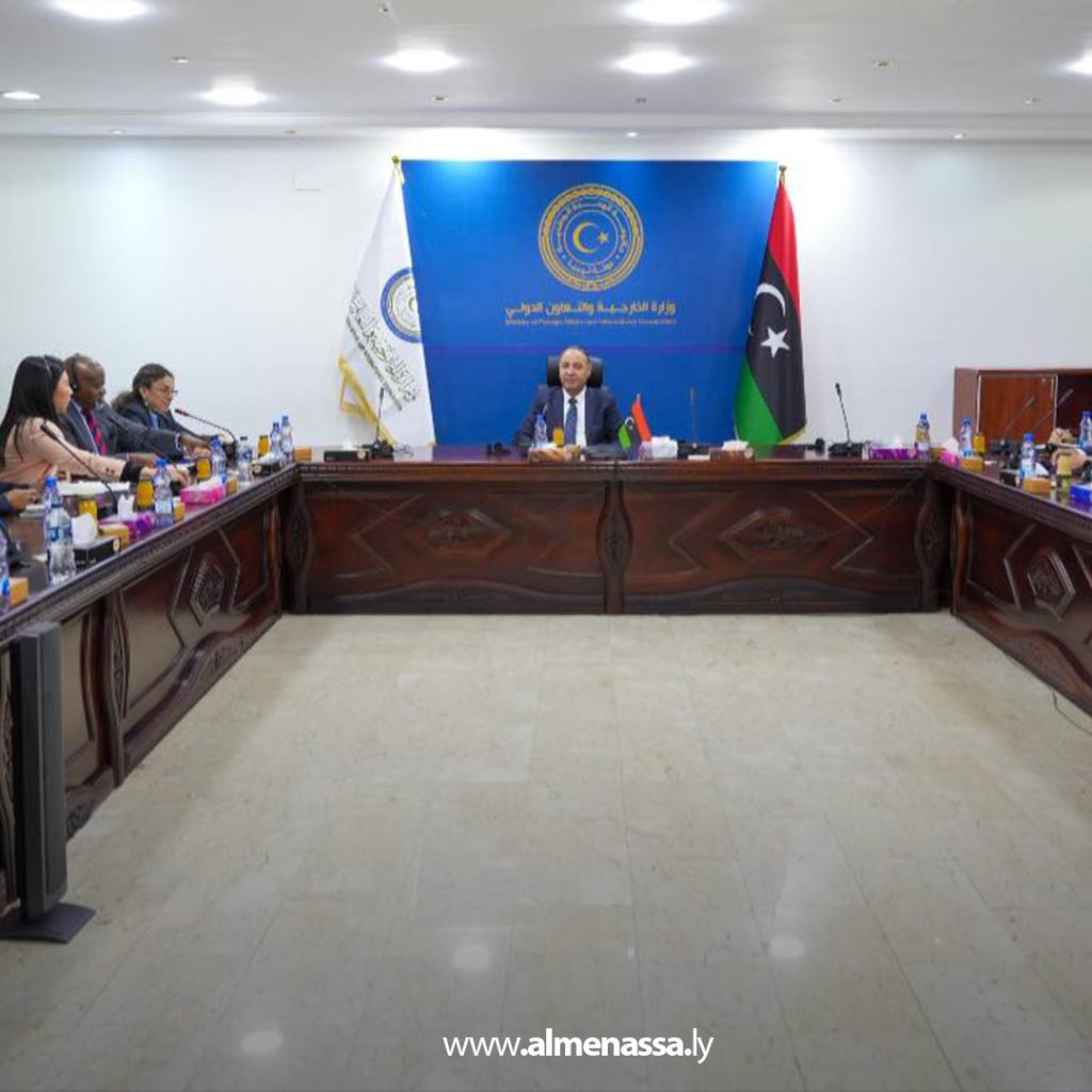 03 41 اجتماع تقابلي بين وزارة الخارجية الليبية ووفد أممي لتعزيز التعاون المشترك