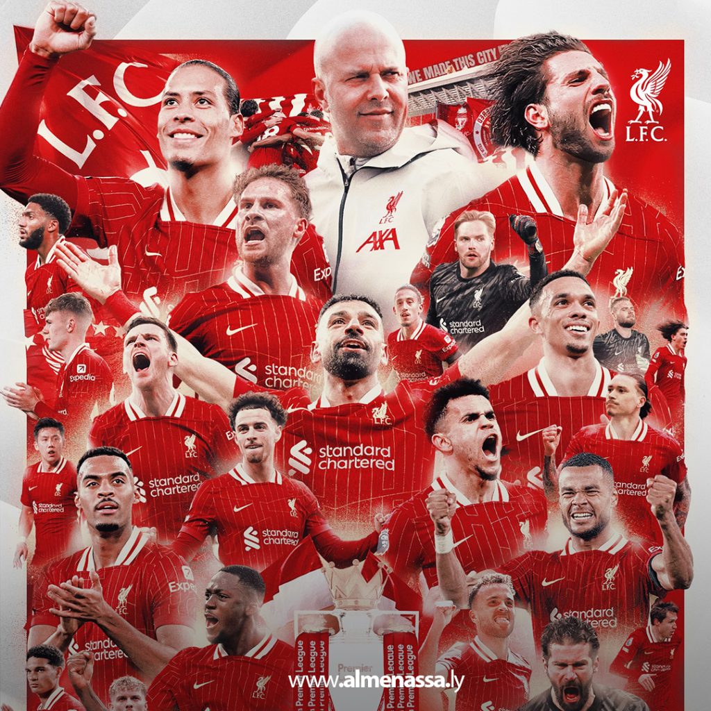 Extra 295 ليفربول يحرز لقب الدوري الإنجليزي ويعادل ألقاب مانشستر يونايتد للمرة العشرين