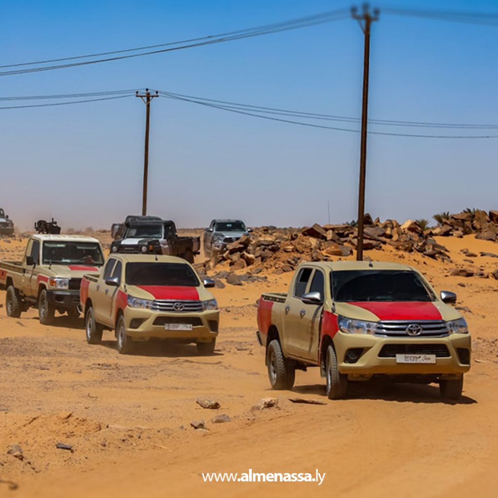 extra 107 دوريات صحراوية شاملة في صحراء الهاروج لتعزيز الأمن ومكافحة التهريب والجريمة