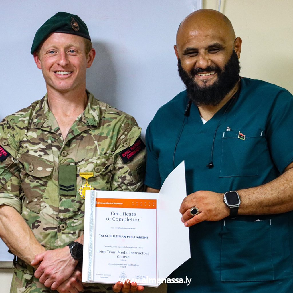 extra11111111 7 عودة فريق التدريب الطبي البريطاني إلى ليبيا لتعزيز قدرات الإسعاف الميداني