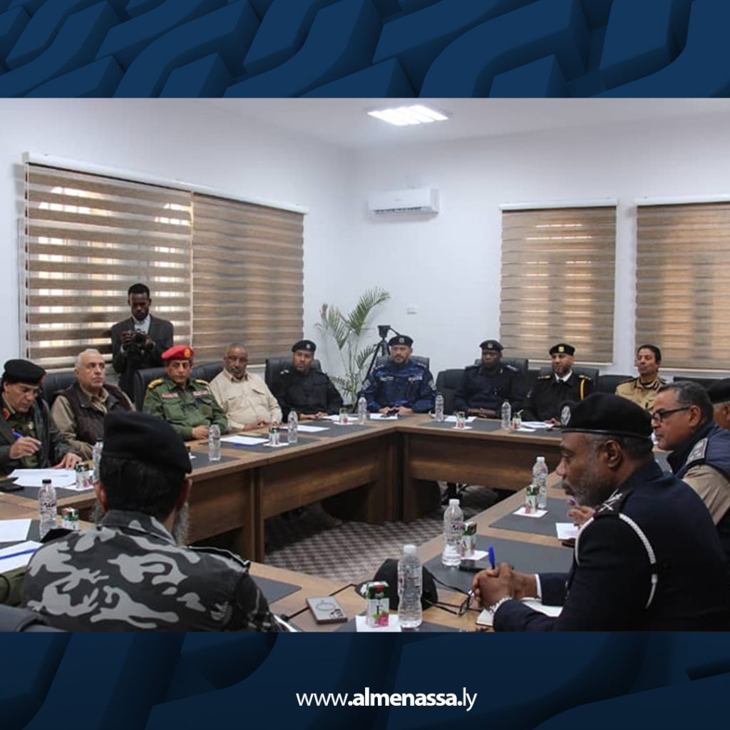 يلب انطلاق خطة أمنية بعد اجتماع طارئ للقيادات العسكرية والأمنية في الجفرة