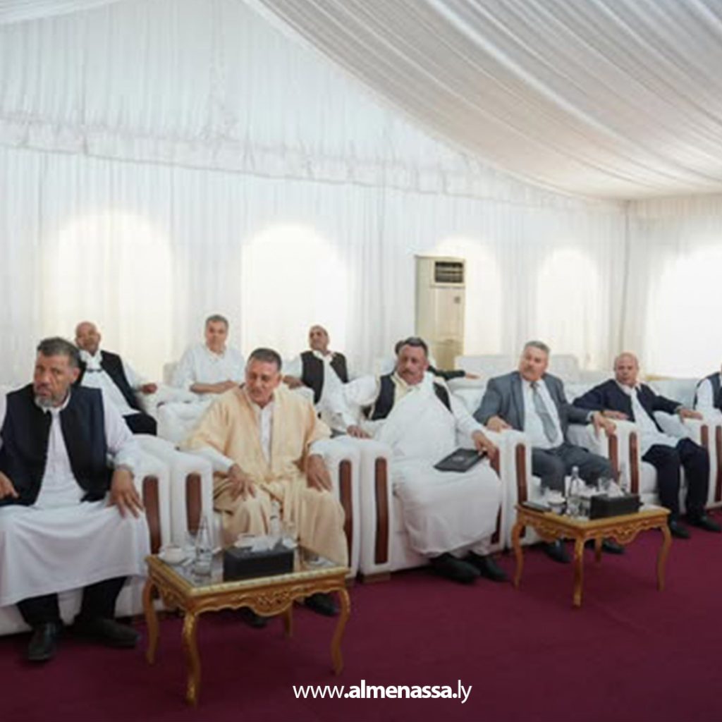 02 11 المنفي يبحث مع وفد من المجلس الاجتماعي لقبائل زليتن ملف المصالحة الوطنية