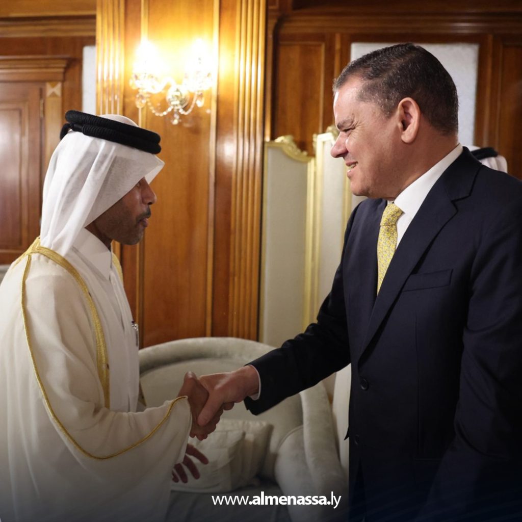 extra 99 رئيس حكومة الوحدة الوطنية يستقبل وزير الدولة القطري ويبحثان سبل تعزيز التعاون الثنائي