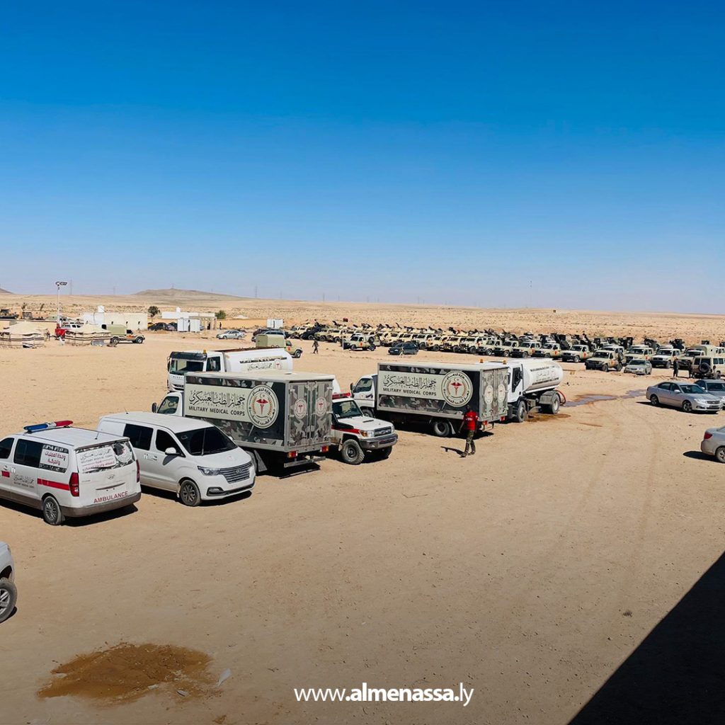 extra1 214 سرية الإسعاف والإنقاذ العسكري تبدأ تدريباتها ضمن المشروع التعبوي الوطني "ليبيا"