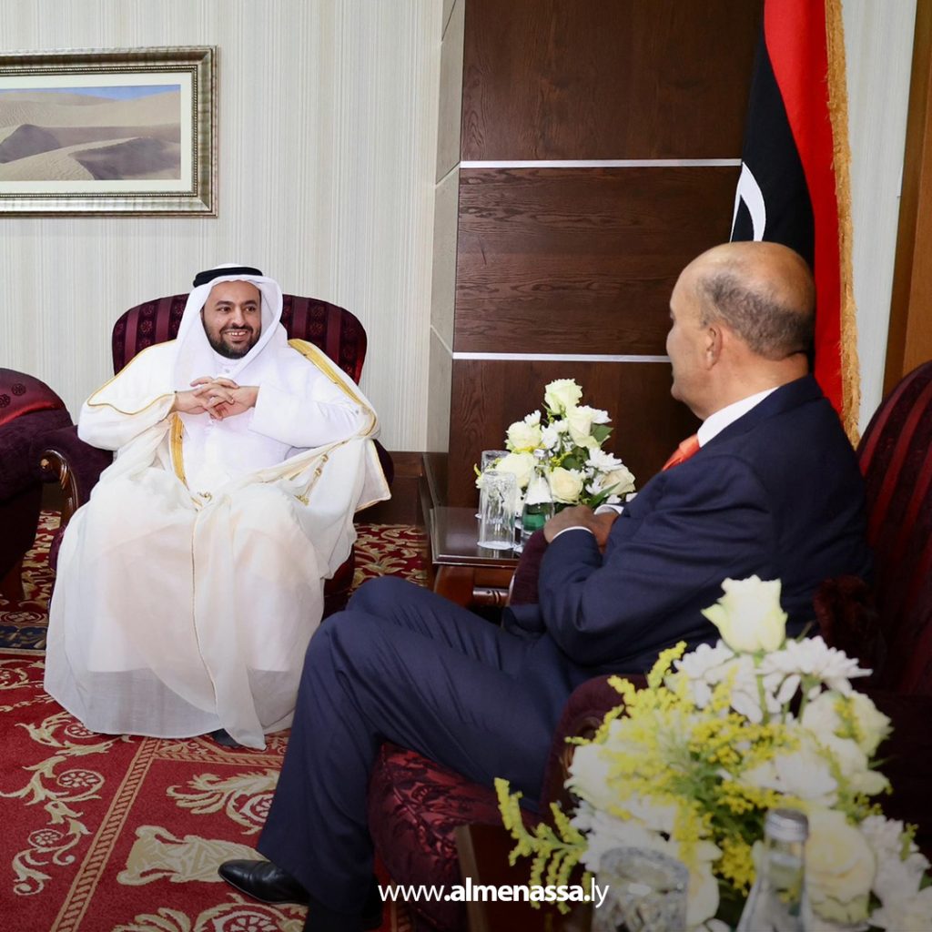 extra1 77 الكوني يستقبل وزير الدولة بوزارة الخارجية القطرية