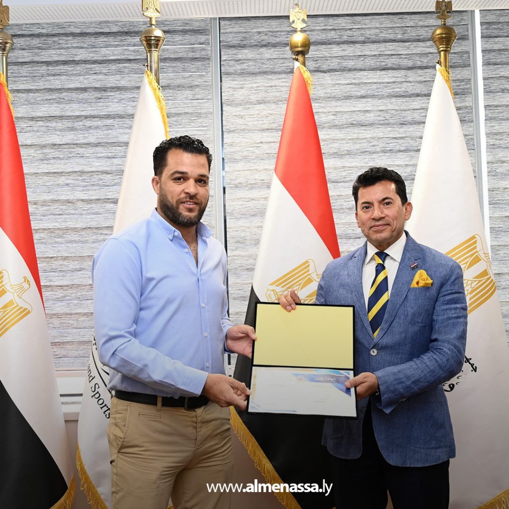 extra11 122 وزير الرياضة المصري يستقبل البعثة المصرية العائدة من ليبيا ويكرم أبطالها