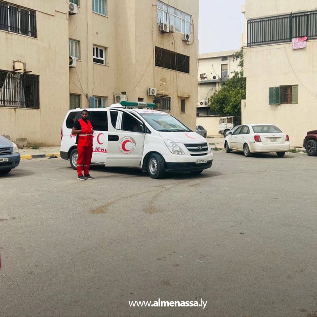 extra11111 19 الهلال الأحمر طرابلس ينفذ عمليات إخلاء ويُجري جولات تفقدية عقب إعلان الهدنة
