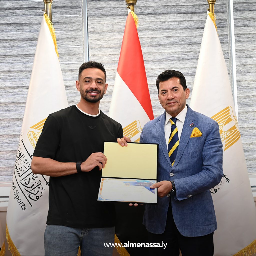 extra11111 36 وزير الرياضة المصري يستقبل البعثة المصرية العائدة من ليبيا ويكرم أبطالها