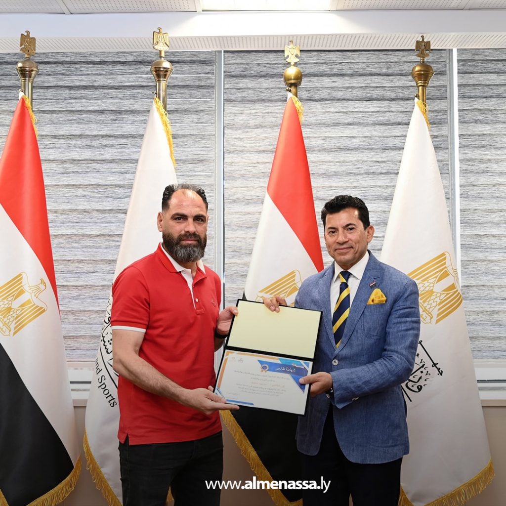 extra1111111 19 وزير الرياضة المصري يستقبل البعثة المصرية العائدة من ليبيا ويكرم أبطالها