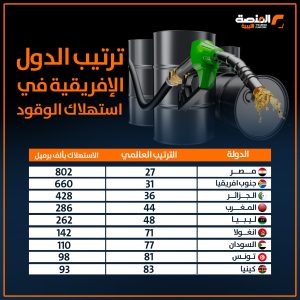 ترتيب الدول الإفريقية في استهلاك الوقود