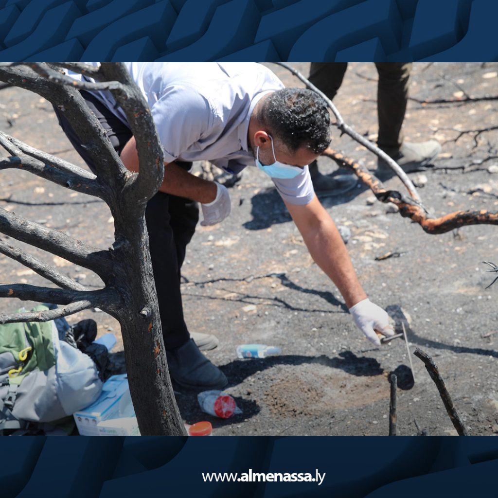 02 52 فريق بحثي من مركز البحوث الزراعية يشرع في تقييم أضرار حرائق وادي الكوف ميدانيا