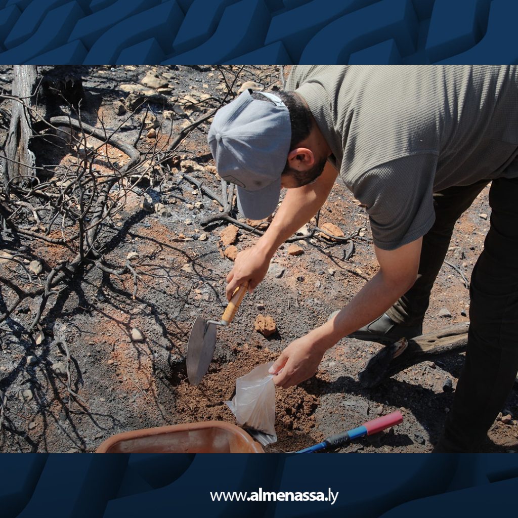 03 45 فريق بحثي من مركز البحوث الزراعية يشرع في تقييم أضرار حرائق وادي الكوف ميدانيا
