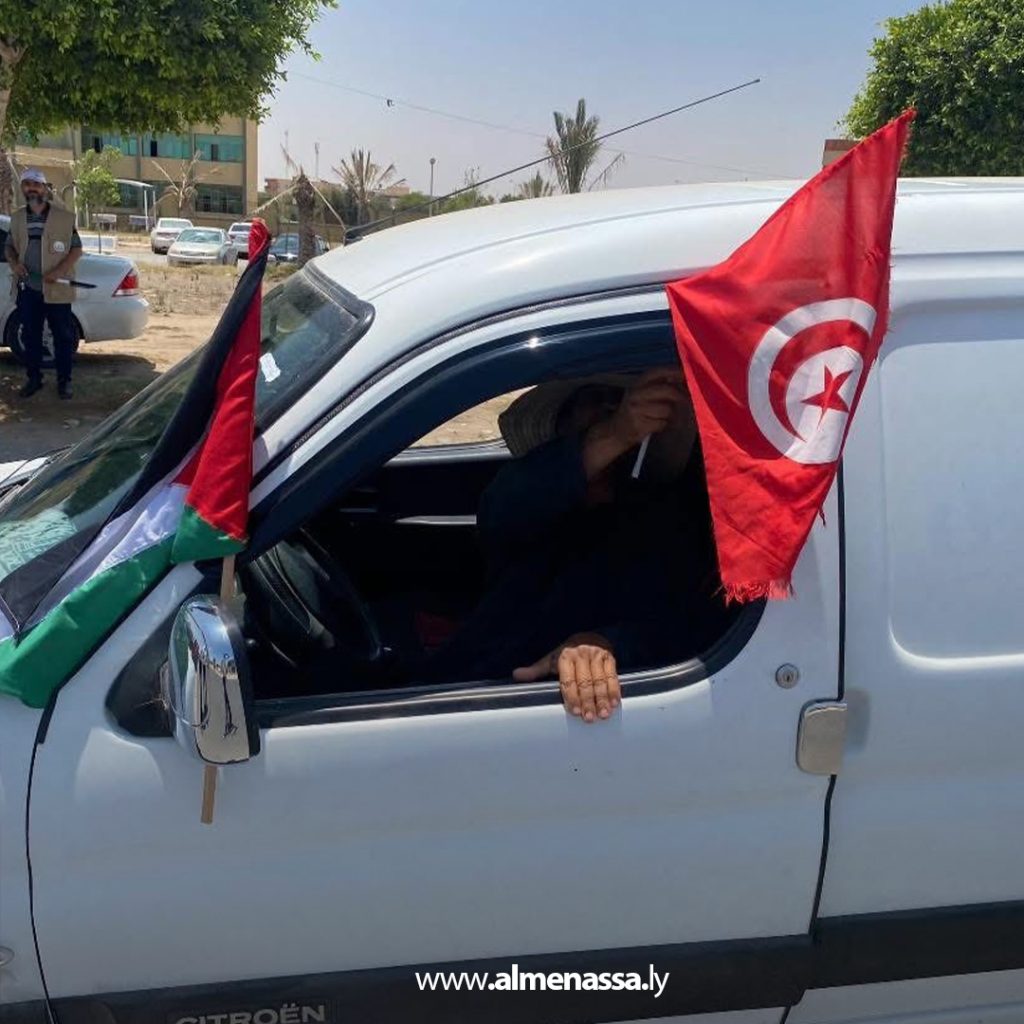 Extra 94 مجلس شباب صرمان يستقبل قافلة الصمود لكسر الحصار عن غزة