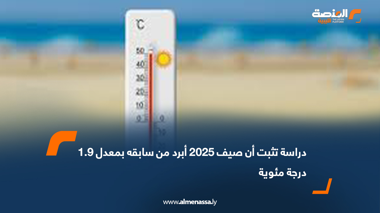 دراسة تثبت أن صيف 2025 أبرد من سابقه بمعدل 1.9 درجة مئوية