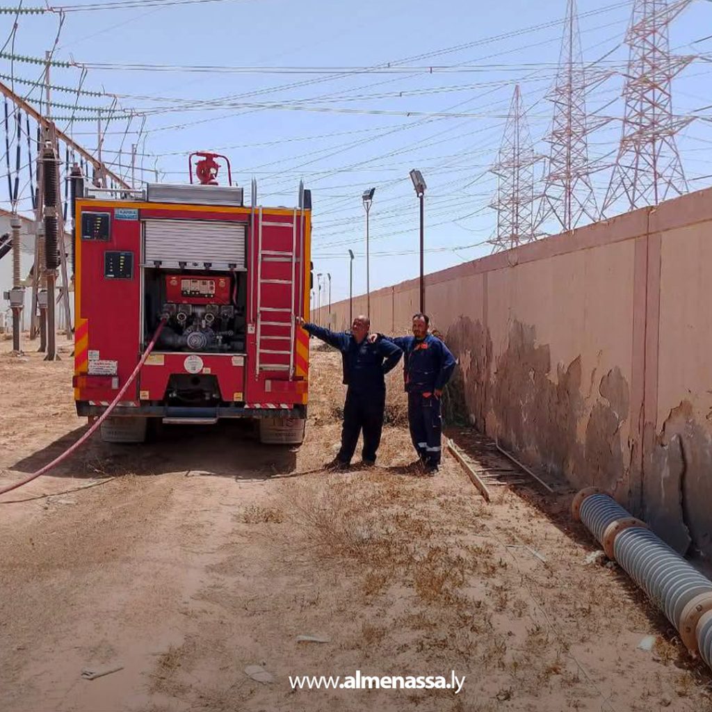 extra1 70 انتهاء أعمال غسل خروجات وحدات التوليد بمحطة الزويتينة لضمان استقرار الشبكة الكهربائية