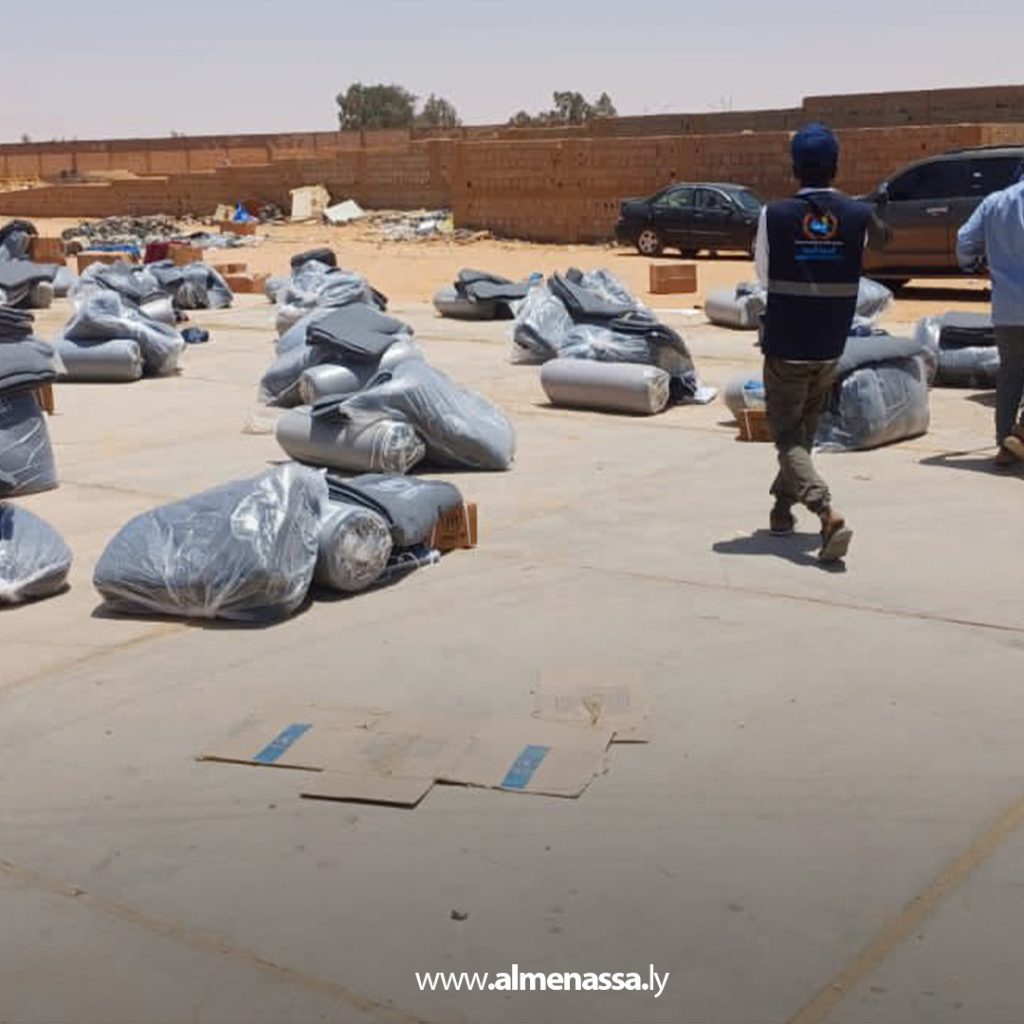 extra1111 توزيع مساعدات إنسانية لـ200 أسرة سودانية في الكفرة بالتعاون بين الهيئة الليبية والمفوضية السامية