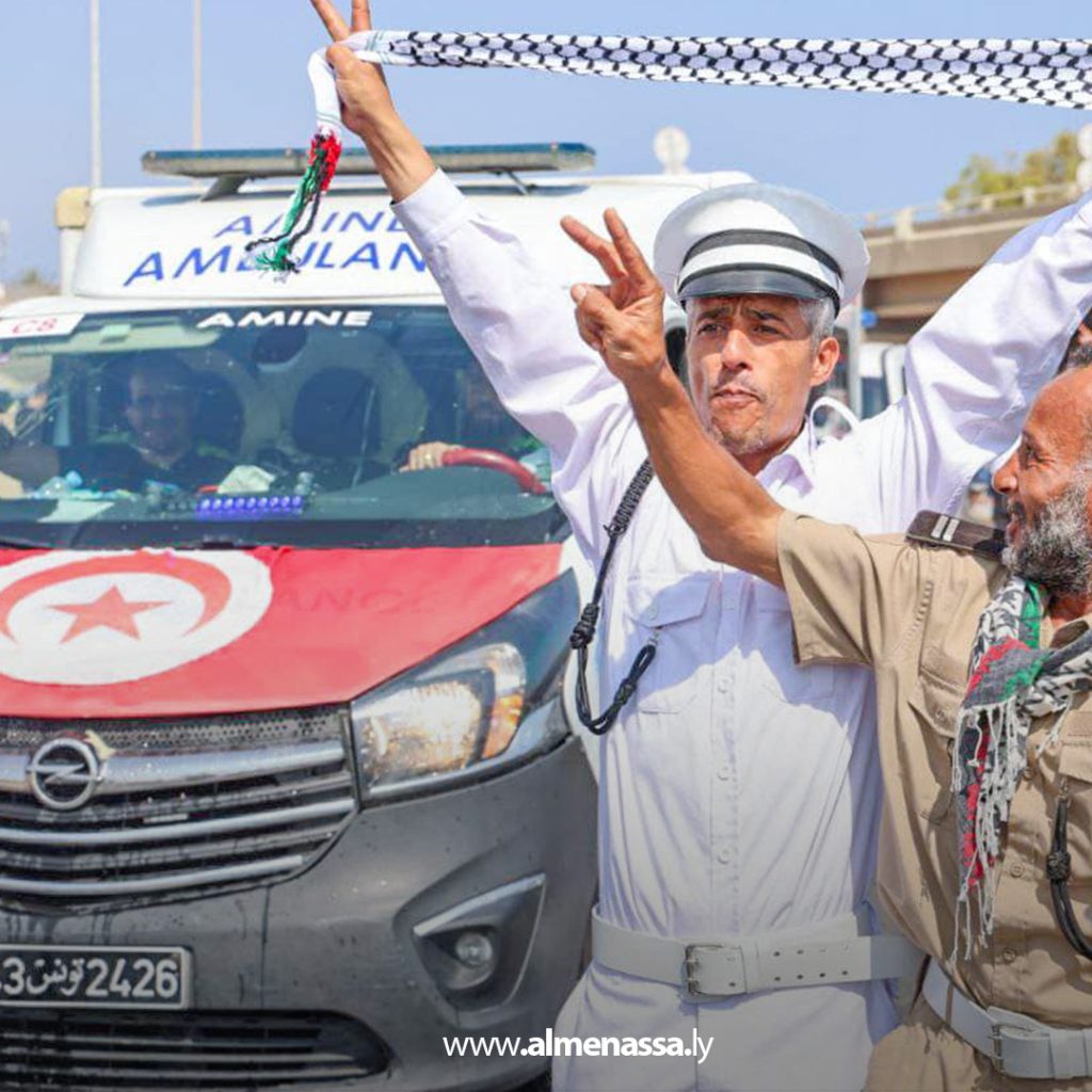 extra11111 20 قافلة الصمود تدخل طرابلس في تحرّك تضامني مع غزة وسط إجراءات أمنية مشددة