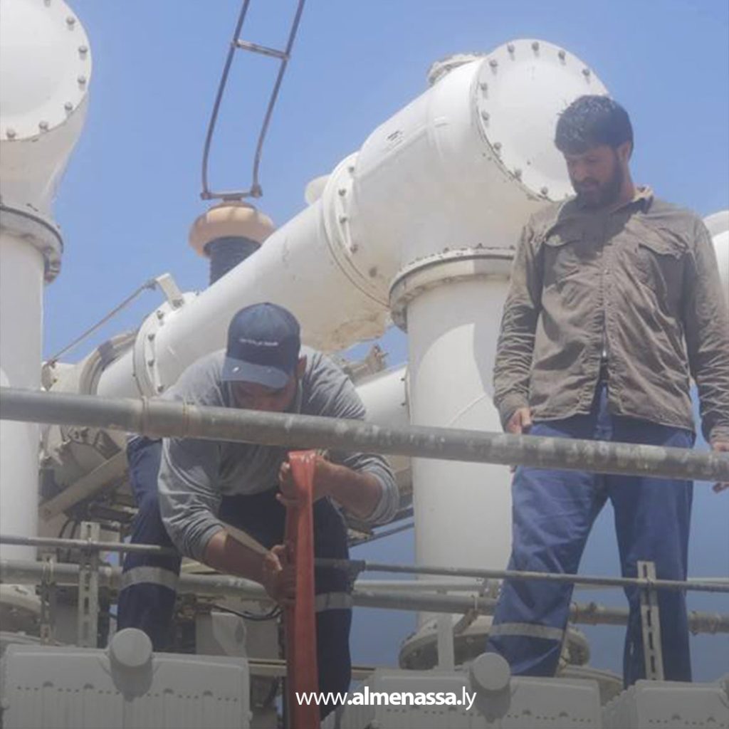 extra11111 62 إجراء أعمال صيانة وقائية لخطوط الجهد الفائق في الزويتينة استعدادًا للصيف