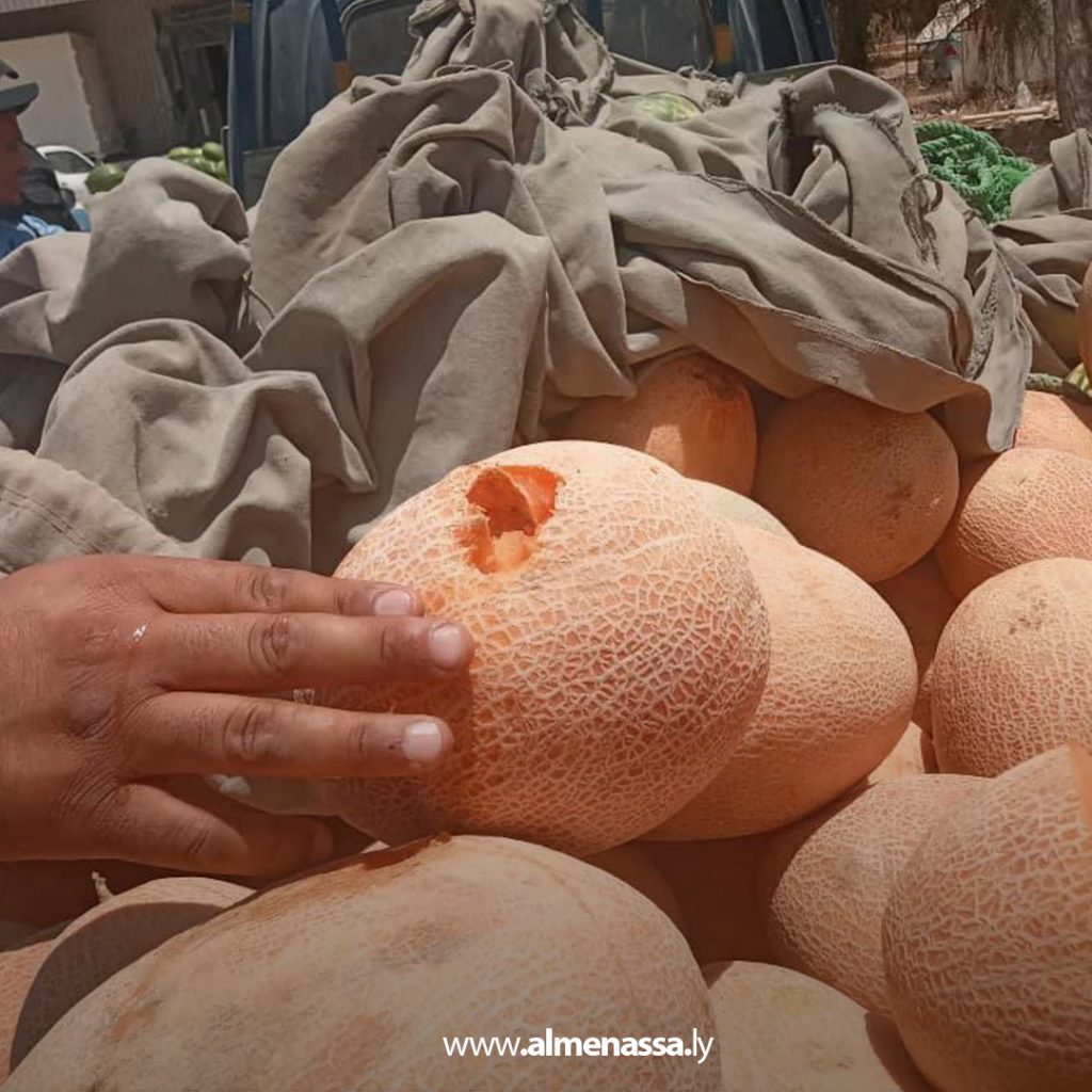 extraءءءءء ضبط كميات كبيرة من البطيخ والدلاع غير صالح للاستهلاك البشري في أجدابيا